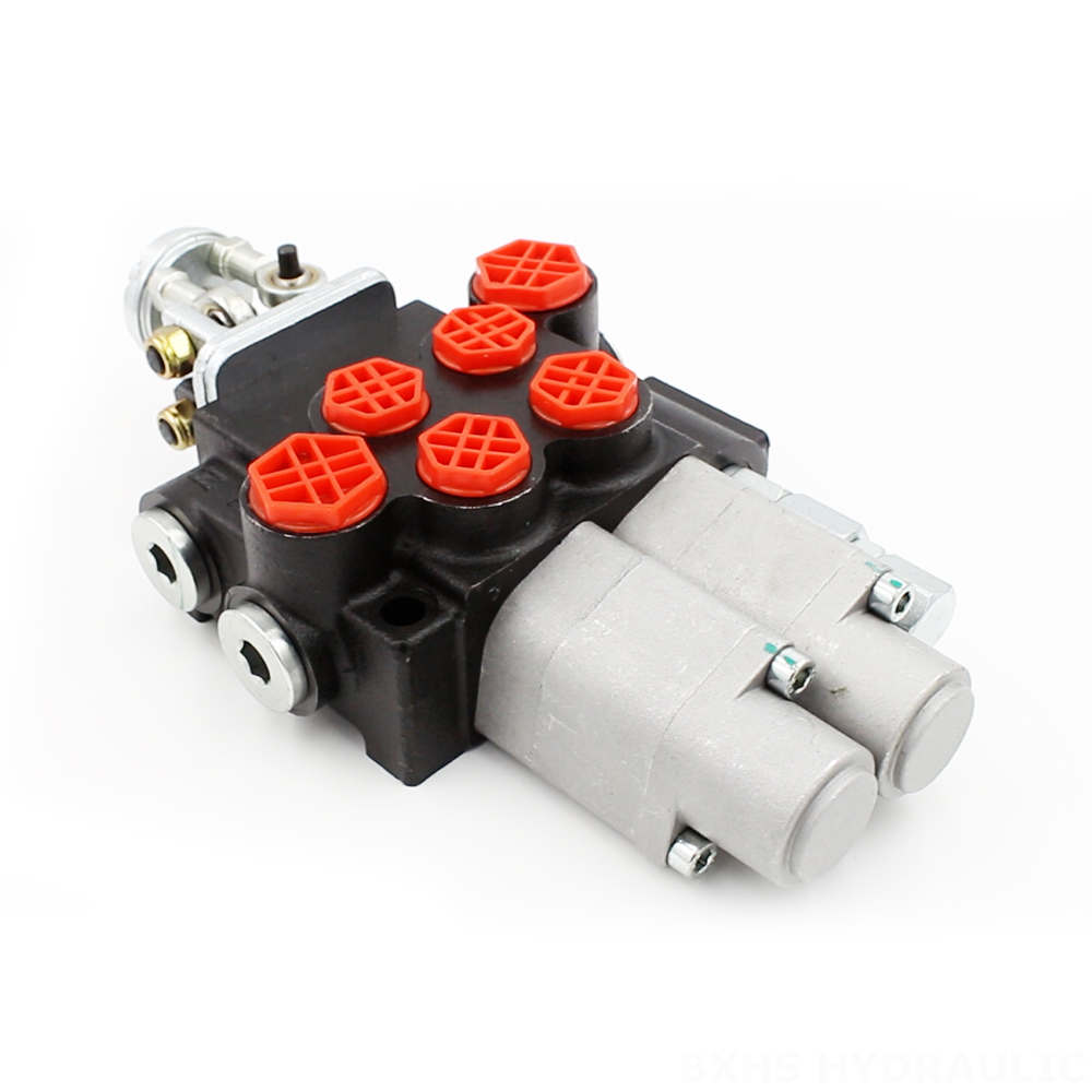 P40 Manuale e joystick 2 Spool Valvola direzionale monoblocco image